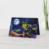 Halloween/Heks Wenskaart Kaart (Voorkant)