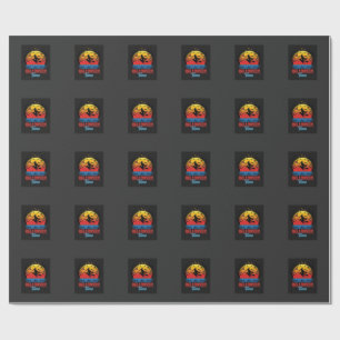 Halloween Heks Zonsondergang Vector Cadeaupapier