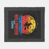 Halloween Heks Zonsondergang Vector Fleece Deken (Voorkant (Horizontaal))
