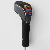 Halloween Heks Zonsondergang Vector Golfheadcover (Schuin)