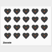 Halloween Heks Zonsondergang Vector Hart Sticker (Vel)