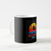 Halloween Heks Zonsondergang Vector Koffiemok (Voorkant links)