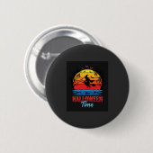 Halloween Heks Zonsondergang Vector Ronde Button 5,7 Cm (Voorkant /achterkant)