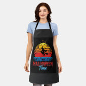 Halloween Heks Zonsondergang Vector Schort (Gedragen)