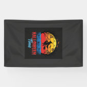 Halloween Heks Zonsondergang Vector Spandoek (Horizontaal)