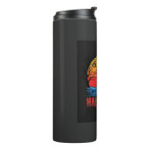 Halloween Heks Zonsondergang Vector Thermosbeker (Gedraaid links)