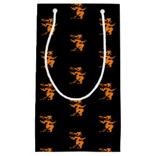 Halloween heks zwart oranje patroon klein cadeauzakje