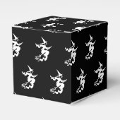 Halloween heks zwart-wit patroon bedankdoosjes (Voorkant Zijde)