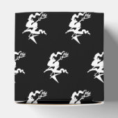 Halloween heks zwart-wit patroon bedankdoosjes (Bovenkant)