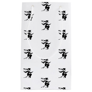 Halloween heks zwart-wit patroon gunt klein cadeauzakje