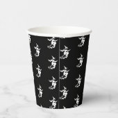 Halloween heks zwart-wit patroon papieren bekers (Rechts)