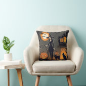 Halloween heks zwarte katten achtervolgd huis vlee kussen (Stoel)
