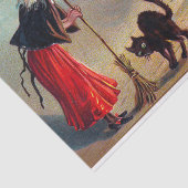  Halloween heks zwarte kattepartijweefsel Tissuepapier (Detail)