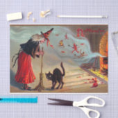  Halloween heks zwarte kattepartijweefsel Tissuepapier (Craft)