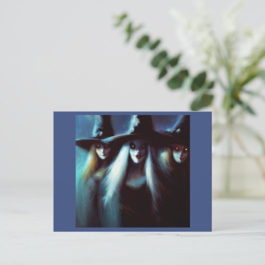 Halloween - Heksen 4 Briefkaart (Staand voorkant)