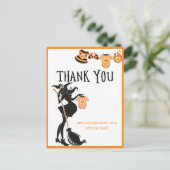 Halloween Heksen Baby Shower Bedankt Briefkaart (Staand voorkant)