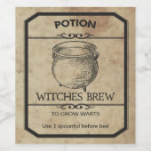 Halloween Heksen Brew Apothecary Wijn Label Wijn Etiket (Enkel label)