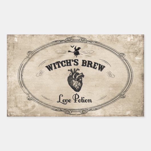 Halloween Heksen Brouwen - Love Potion Rechthoekige Sticker (Voorkant)