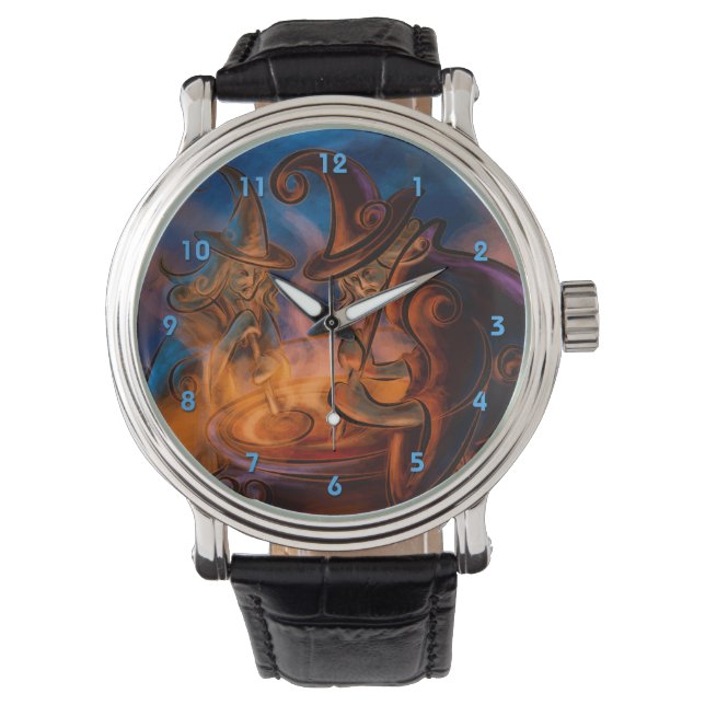 Halloween heksen brouwen polshorloge horloge (Voorkant)