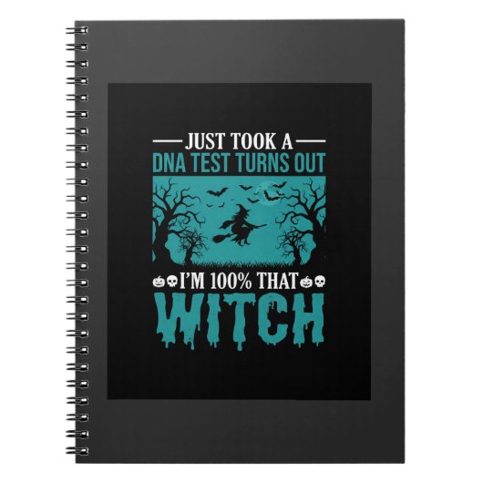 Halloween Heksen DNA Test Ontwerp Notitieboek (Voorkant)