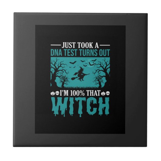 Halloween Heksen DNA Test Ontwerp Tegeltje (Voorkant)