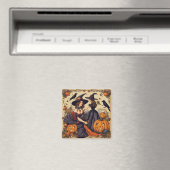  Halloween Heksen en Jack-O'-Lantern Magneet (Insitu (Vaatwasser))