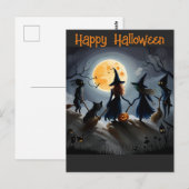 Halloween heksen en vrienden briefkaart (Voorkant / Achterkant)
