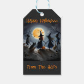 Halloween heksen en vrienden cadeaulabel (Voorkant)