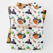Halloween heksen en zo inpakpapier vel (In situ)