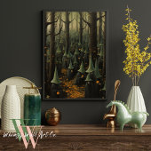 Halloween Heksen in het Bos Donker Gotische Kunst Poster