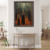 Halloween Heksen in het Bos Gotisch Poster