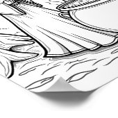 Halloween heksen kleurplaat poster (Hoek)