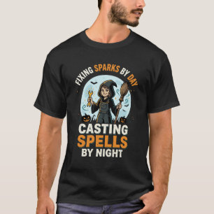 Halloween Heksen Maan Crew T-shirt
