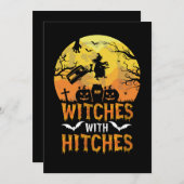 Halloween Heksen Met De Hitches Camping Camper Kaart (Voorkant / Achterkant)