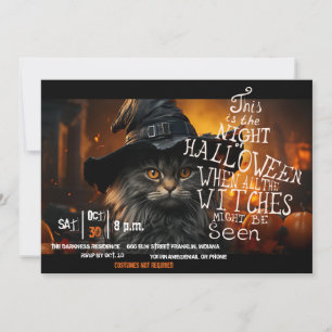 Halloween Heksen Nachtfeest Uitnodiging