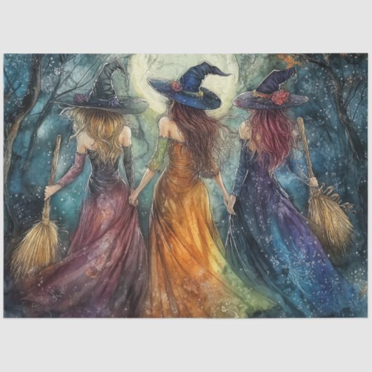 HALLOWEEN HEKSEN ONTKOPPELING TISSUEPAPIER (Voorkant)