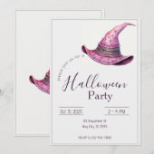 Halloween heksen Pet roze Kaart (Voorkant / Achterkant)