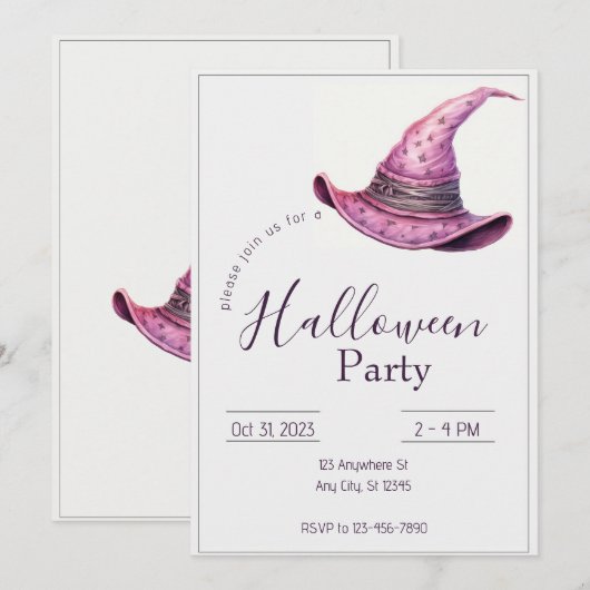 Halloween heksen Pet roze Kaart (Voorkant / Achterkant)