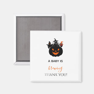 Halloween Heksen Pompoen Baby Shower Magneet