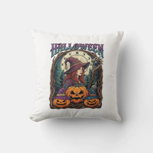 Halloween Heksen Pompoenen Maanfasen_1 Kussen