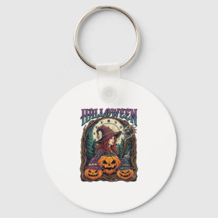 Halloween Heksen Pompoenen Maanfasen_1 Sleutelhanger