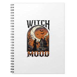 Halloween Heksen Shirt Vintage Geest Maandesign_ Notitieboek