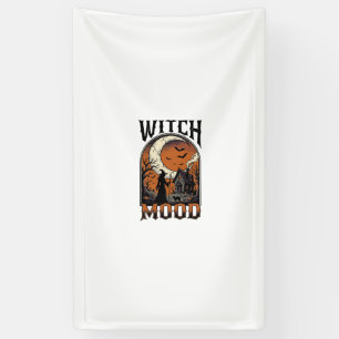 Halloween Heksen Shirt Vintage Geest Maandesign_ Spandoek