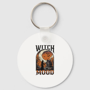 Halloween Heksen Shirt Vintage Geheime Maan Ontwer Sleutelhanger