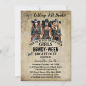 Halloween heksen tussen de dag van de doden partij kaart (Voorkant)