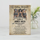 Halloween heksen tussen de dag van de doden partij kaart (Staand voorkant)