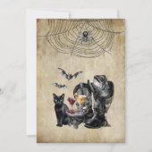 Halloween heksen tussen de dag van de doden partij kaart (Achterkant)