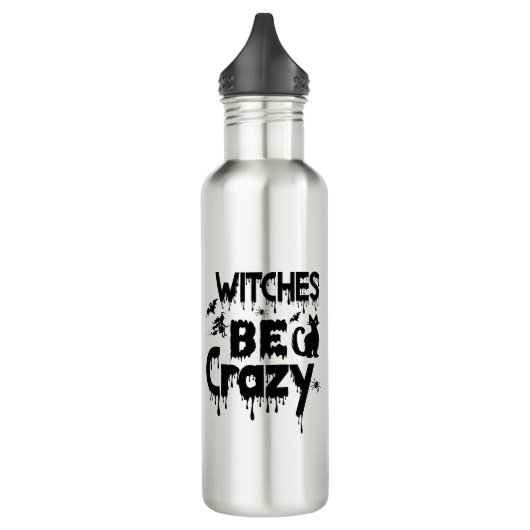 Halloween heksen worden gek bang waterfles  (Links)