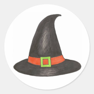 Halloween heksen zwart Pet spookhuis Ronde Sticker