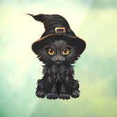 Halloween heksen zwarte kat venster sticker vastkl (Vel 3)